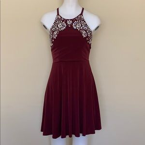 Speechless Juniors Red Beaded Dress Size 7